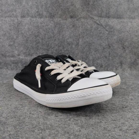 Levis Shoes Womens 7 Sneakers Slip On Stretch Canvas Casual Black Active Comfort - Picture 1 of 14